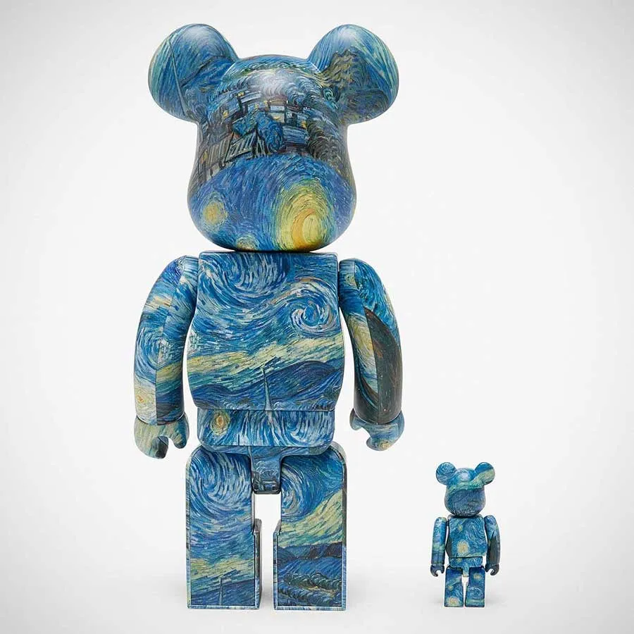 Đồ Chơi Mô Hình Bearbrick Vincent Van Gogh The Starry Night Màu