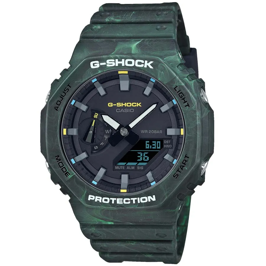 Đồng Hồ Nam Casio Analog-Digital G Shock GA2100FR-3A Màu Xanh Rêu