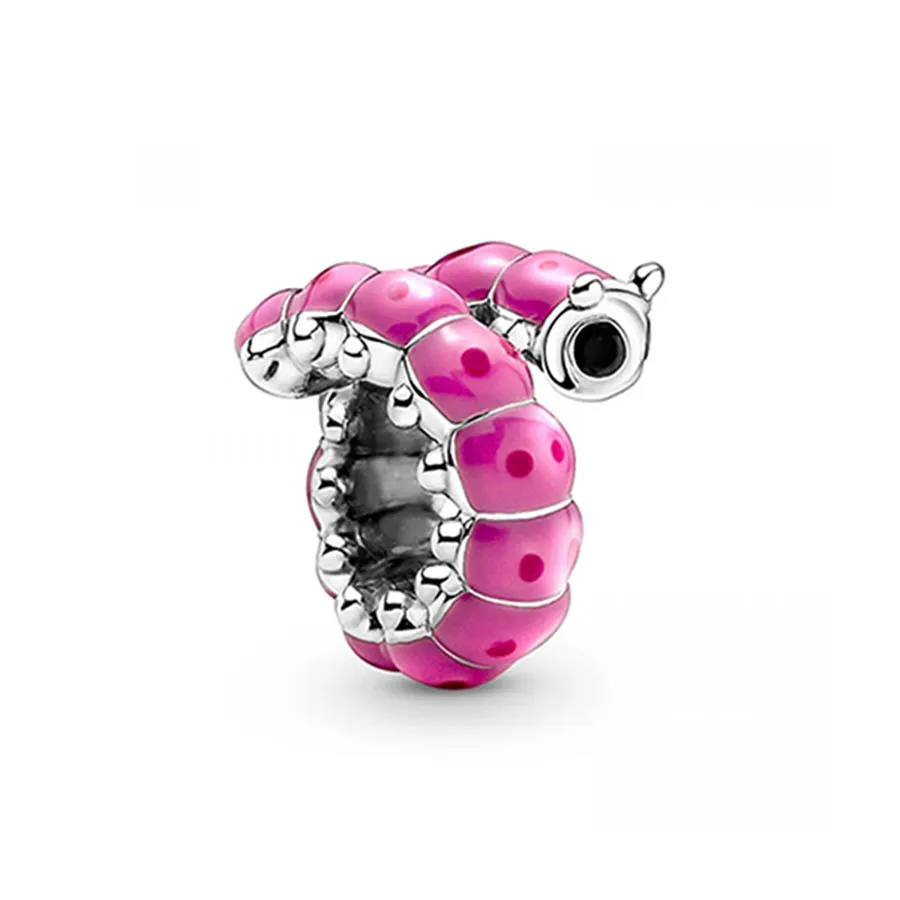Hạt Vòng Charm Pandora Cute Curled Caterpillar 790762C01 Màu Hồng Bạc ...