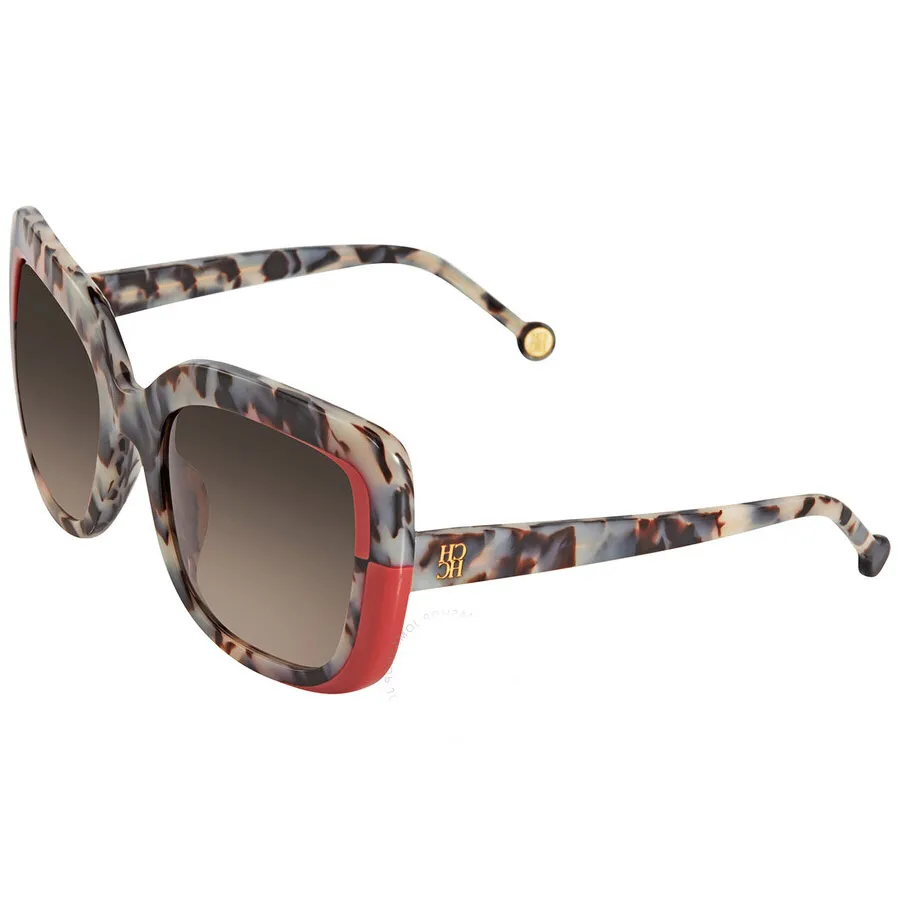 Kính mắt Carolina Herrera Nữ - Kính Mát Carolina Herrera Brown Gradient Square Ladies Sunglasses SHE786 09BB 53 Màu Nâu - Vua Hàng Hiệu