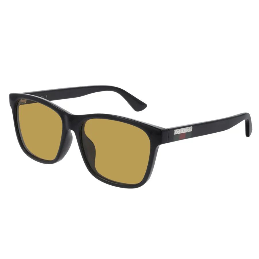 Kính Mát Gucci Yellow Square Men's Sunglasses GG0746SA 002 57 Màu Nâu Đen Size 57