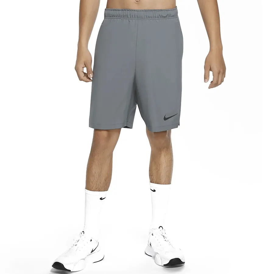 gray nike woven shorts