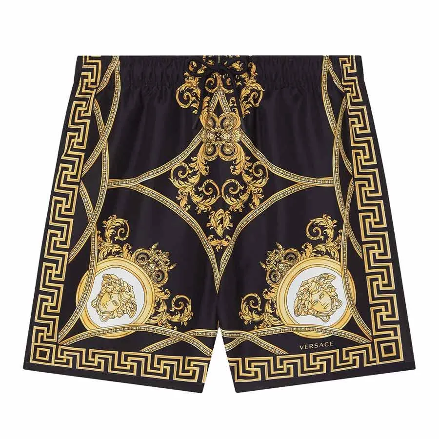Thời trang Polyamide - Quần Shorts Versace La Coupe Des Dieux Boardshorts 1002517 1A01858 5B090 Màu Vàng Đen - Vua Hàng Hiệu