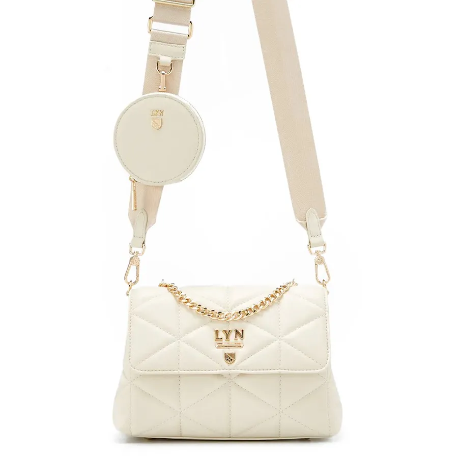Túi Đeo Chéo Lyn Treasure One Handbags LL22CBF191 Màu Trắng Vua