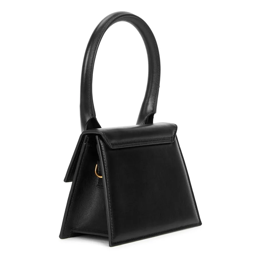 Túi Xách Jacquemus Le Chiquito Moyen Black Leather Top Handle Bag