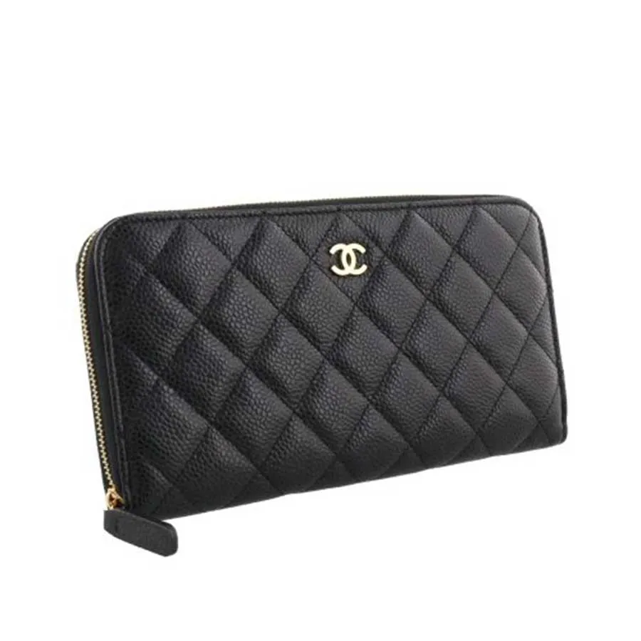Authentic Second Hand Chanel Quilted Leather LZip Wallet PSSB0400035   THE FIFTH COLLECTION