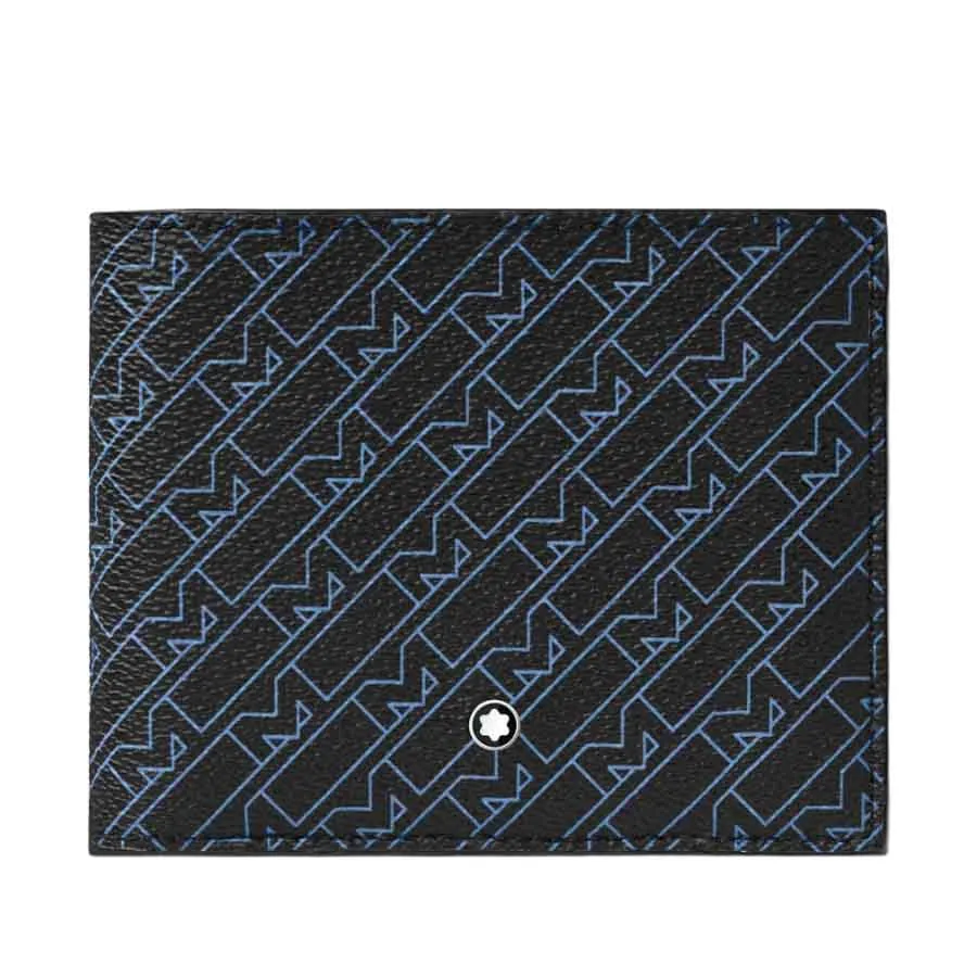 Ví Montblanc M-Gram 4810 Wallet 8CC MB127439 Màu Đen Họa Tiết Xanh