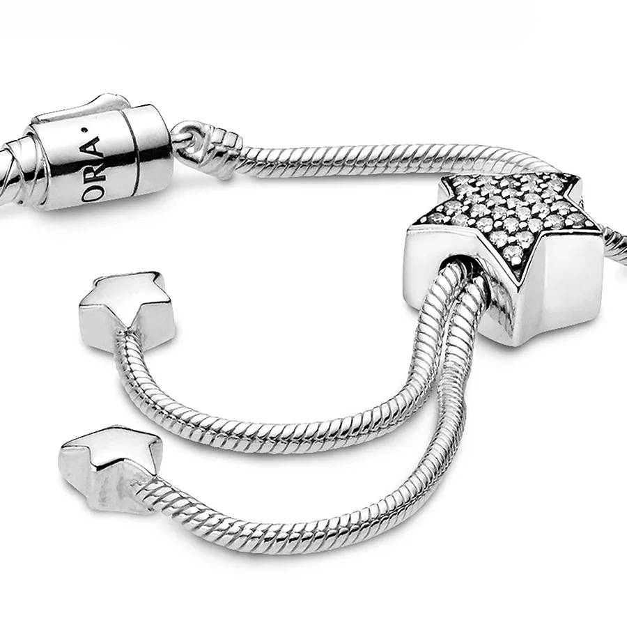 Mua Vòng Đeo Tay Pandora Moments Pavé Star And Snake Chain Sliding