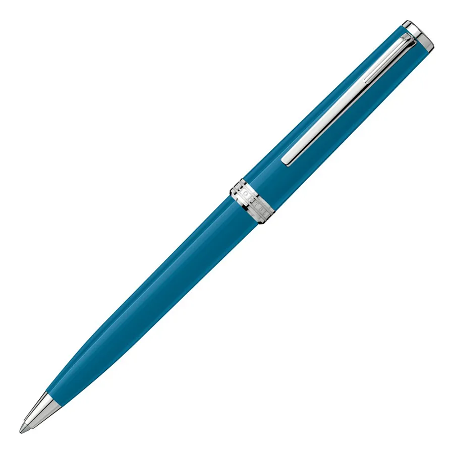 Bút viết Nhựa resin - Bút Bi Montblanc Pix Petrol Blue Ballpoint Pen MB119351 Màu Xanh Blue - Vua Hàng Hiệu