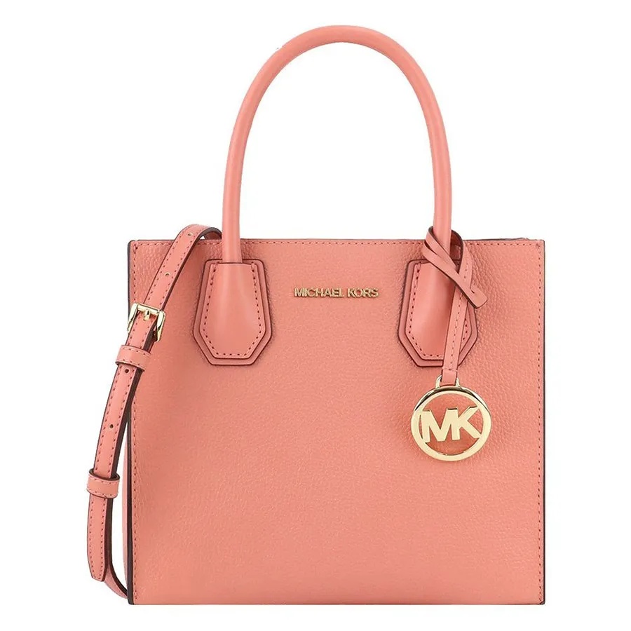 Michael Kors Hồng cam - Túi Xách Michael Kors MK Mercer Medium Pebbled Leather Crossbody Bag Sherbert Màu Hồng Cam - Vua Hàng Hiệu