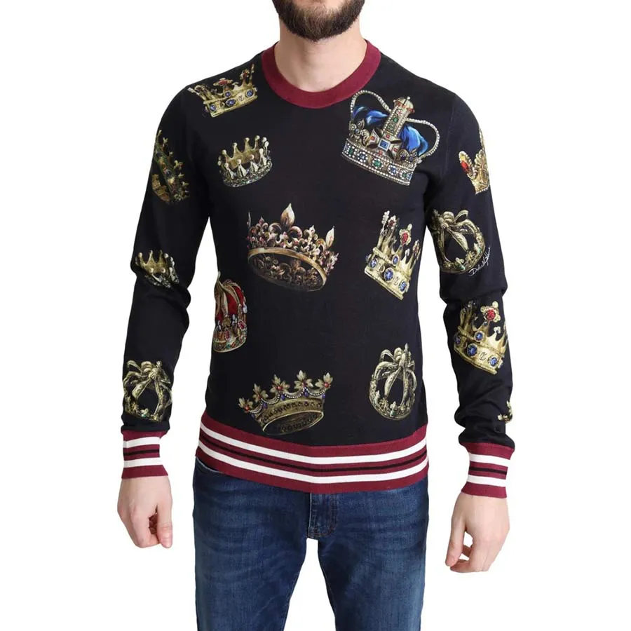 Mua Áo Nỉ Dolce & Gabbana Black Crown Print Silk Pullover Sweater Màu Đen  Size M - Dolce & Gabbana - Mua tại Vua Hàng Hiệu h055758