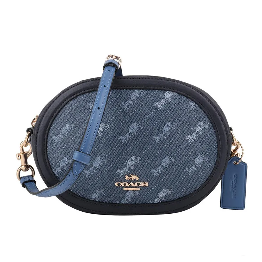Túi Đeo Chéo Coach Camera Bag With Horse And Carriage C4057 Màu Xanh
