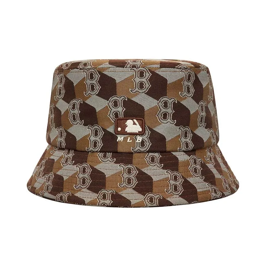 Mũ MLB Cube Monogram Bucket Hat Boston Red Sox 3AHTM212N