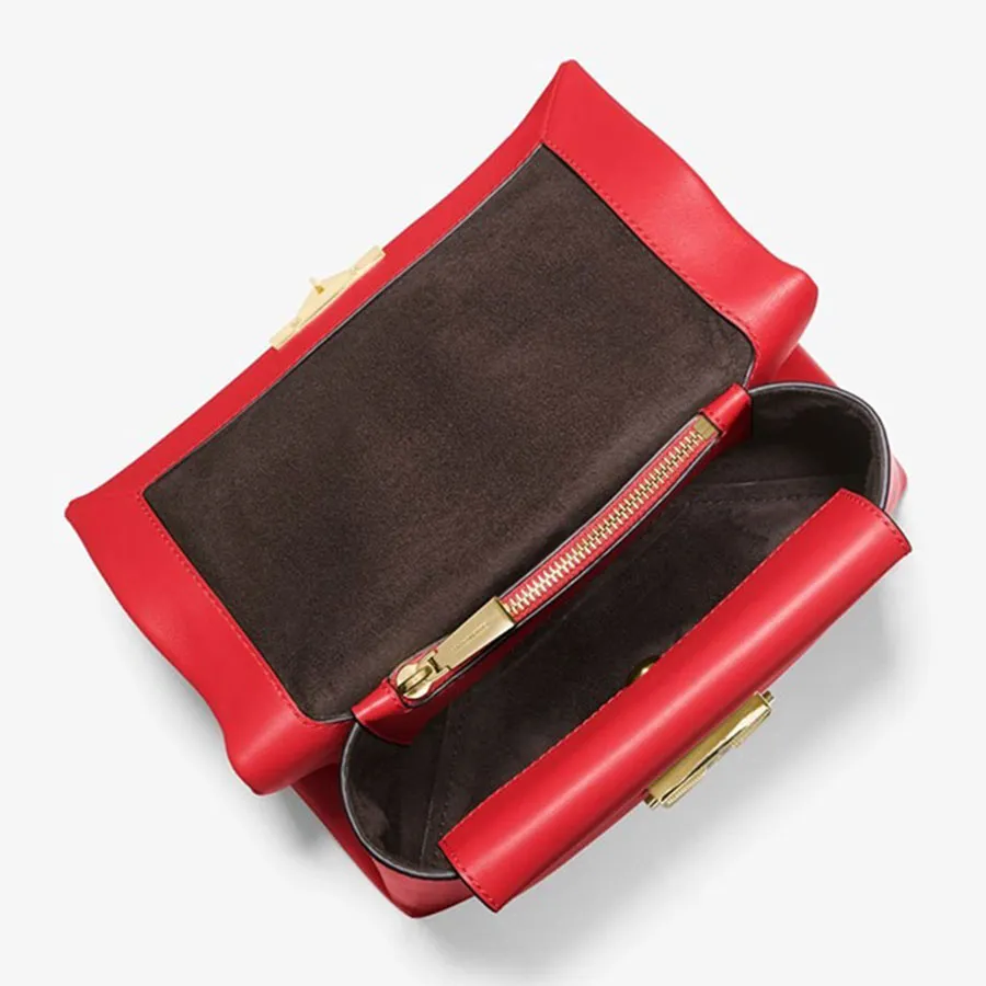 Túi Đeo Chéo Michael Kors MK Cece Medium Leather Shoulder Bag Red