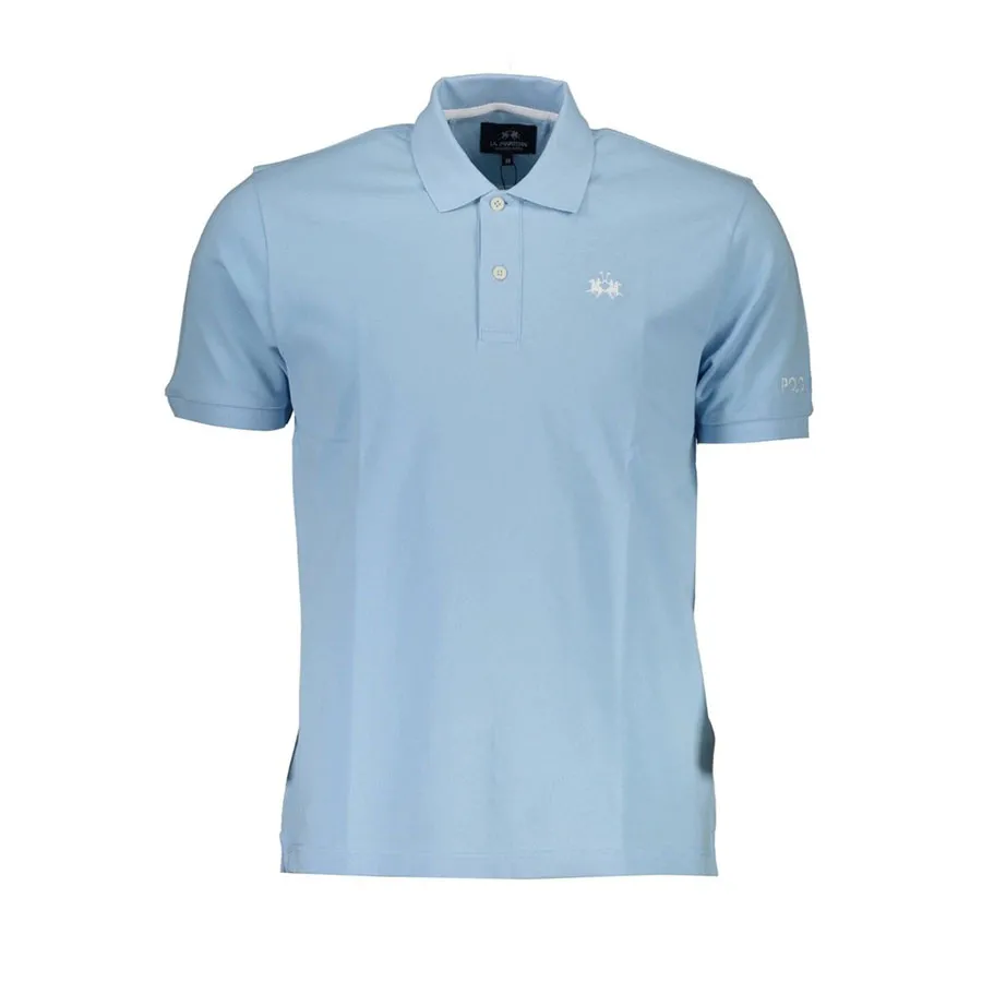 La Martina Áo Polo - Áo Polo Nam La Martina Thêu Tay Và Logo Ngực Màu Xanh Blue Size S - Vua Hàng Hiệu