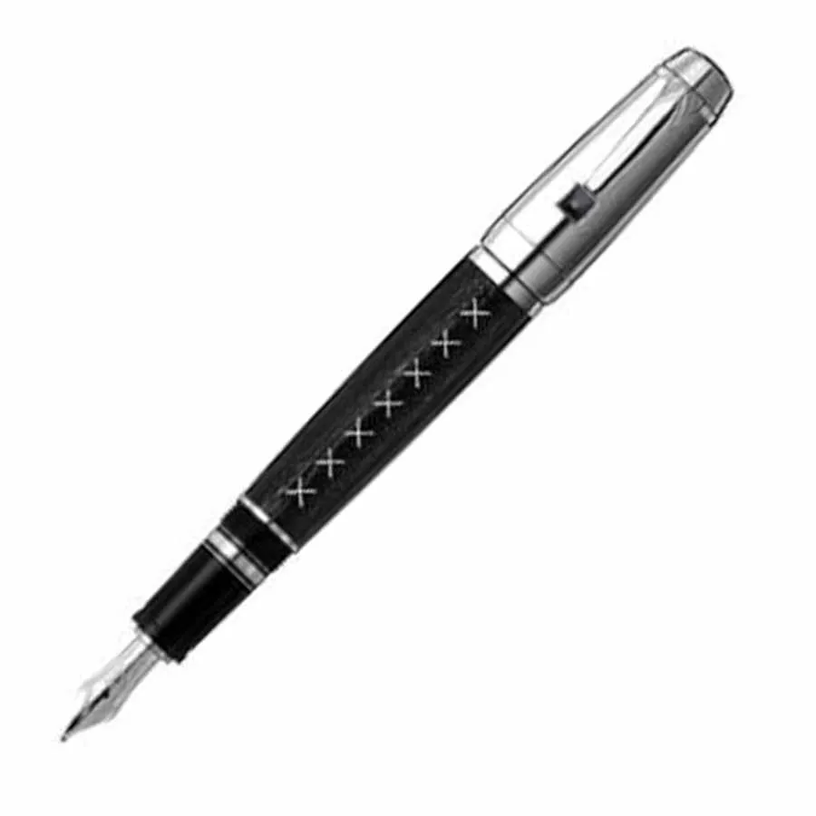 Bút viết - Bút Máy Montblanc Boheme Sharkskin Fountain Pen 38252 Màu Đen - Vua Hàng Hiệu