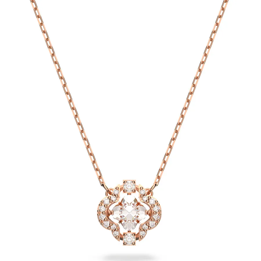 Dây Chuyền Swarovski Sparkling Dance, White, Rose Gold-Tone Plated 5642928 Màu Vàng Hồng