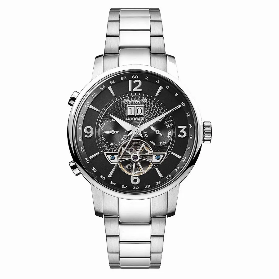 Ingersoll - Đồng Hồ Nam Ingersoll The Grafton Automatic Watch I00704 Màu Bạc Đen - Vua Hàng Hiệu