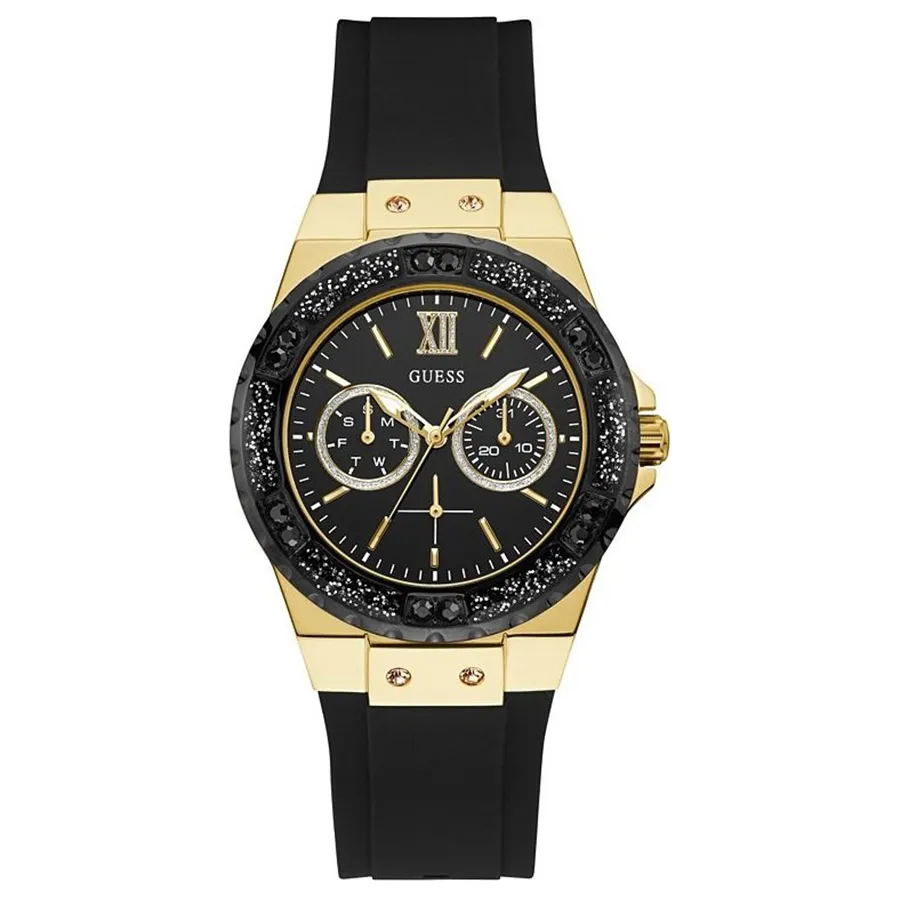 Đồng Hồ Nữ Guess Metallic Women's Silicone Watch 39mm U1053L7 Màu Vàng Đen