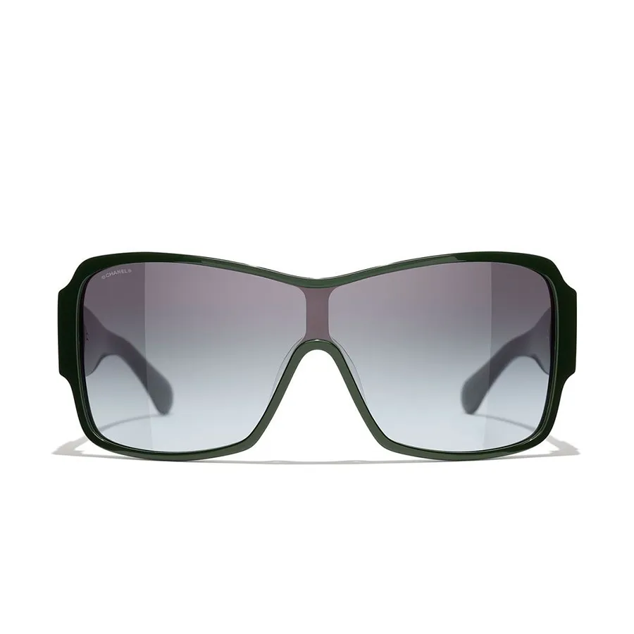 Kính mắt Xám-xanh - Kính Mát Chanel Shield Sunglasses CH5449 1228S6 Màu Xám/Xanh Green - Vua Hàng Hiệu