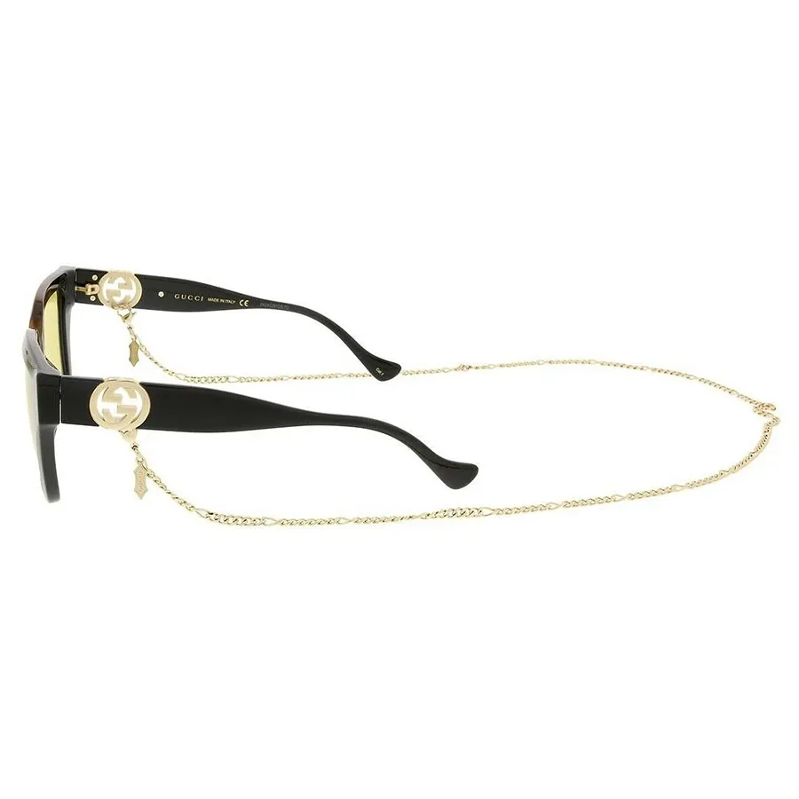 Kính Mát Gucci GG1023S 004 With Detachable Chain Màu Vàng  display picture 3