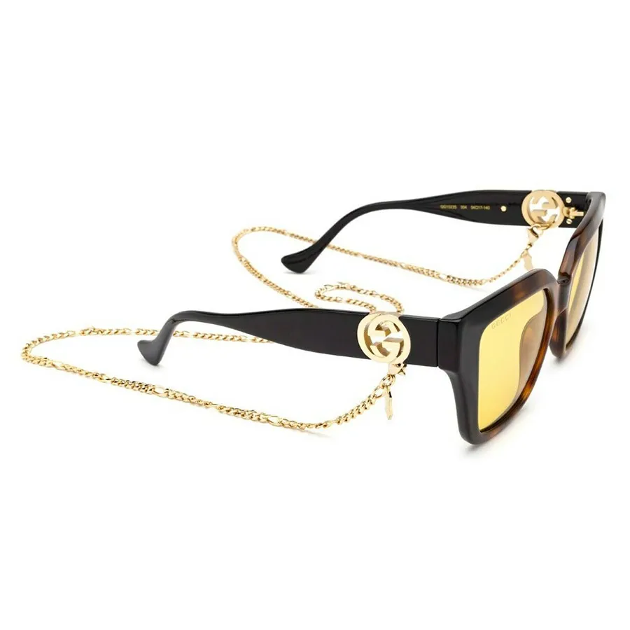 GUCCI GG1023S 004 WITH DETACHABLE CHAIN Kính Mát Gucci GG1023S 004 With Detachable Chain Màu Vàng  main image 3