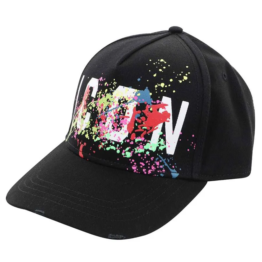 Mũ Dsquared2 Icon Splash Baseball Cap BCM0605 05C00001 2124 Màu Đen