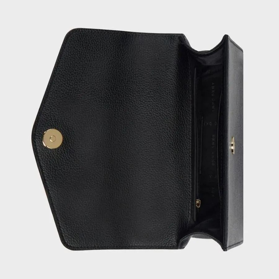 Mua Túi Đeo Chéo DKNY Elissa Small Pebbled Leather Shoulder Bag Black