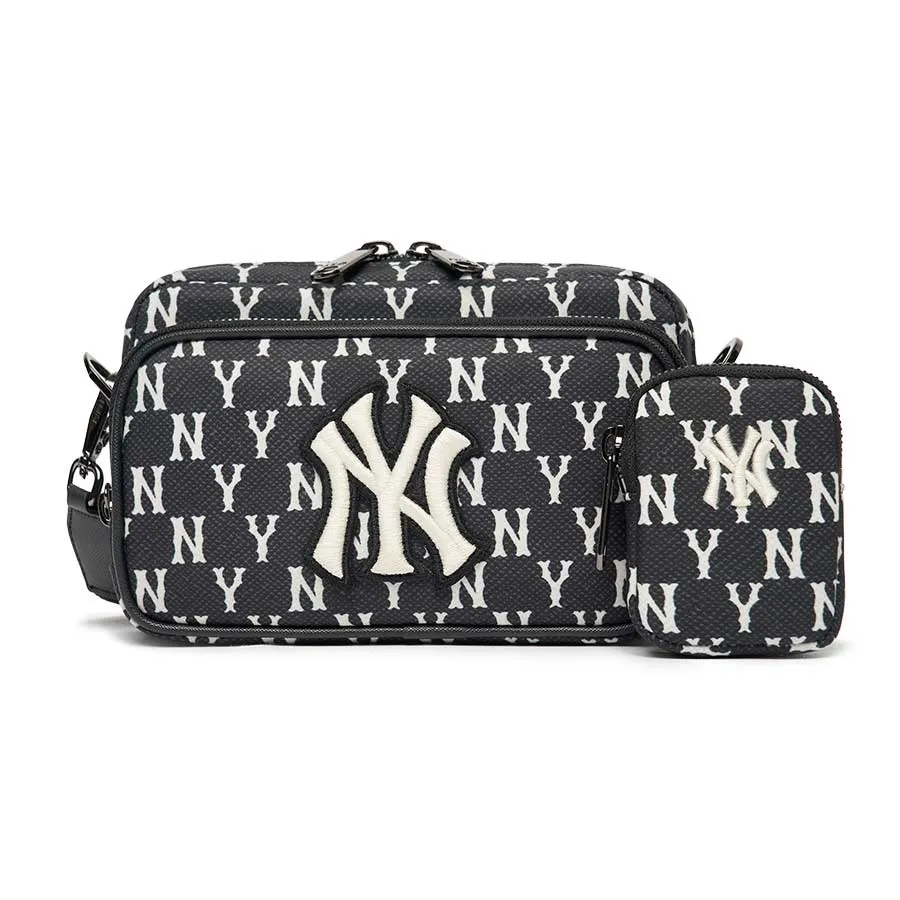 Túi MLB NY Mini Classic Monogram Crossbody Bag New York Yankees D.Cream  3ACRS012N-50CRD Màu Trắng Kem
