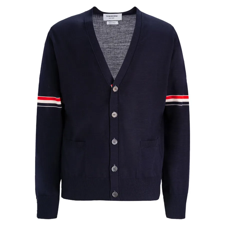 Áo Cardigan Thom Browne MKC410AY1014 415 Màu Xanh Navy