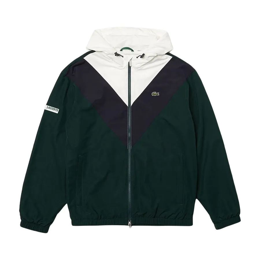 Áo Khoác Lacoste Men's Lightweight Colorblock Hooded Jacket BH1949 00 FFY  Màu Xanh Phối Trắng Size 46