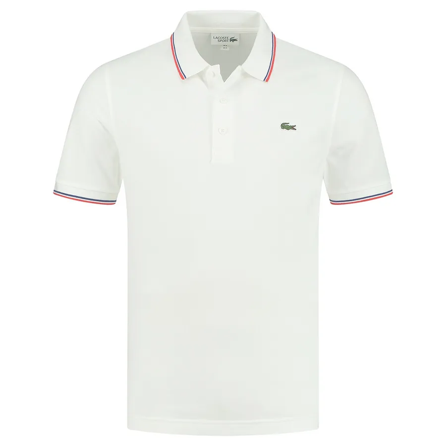 Áo Polo Lacoste Men's Ribbed White/Corrida-Cosmic YH7900 00 SM8 Màu Trắng  Size M | Vua Hàng Hiệu