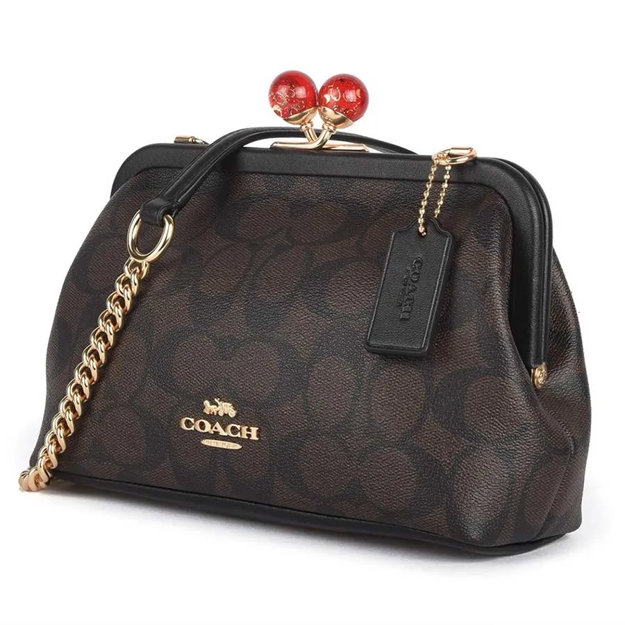 Túi Đeo Chéo Coach Nora Kisslock Crossbody Bag In Signature Canvas