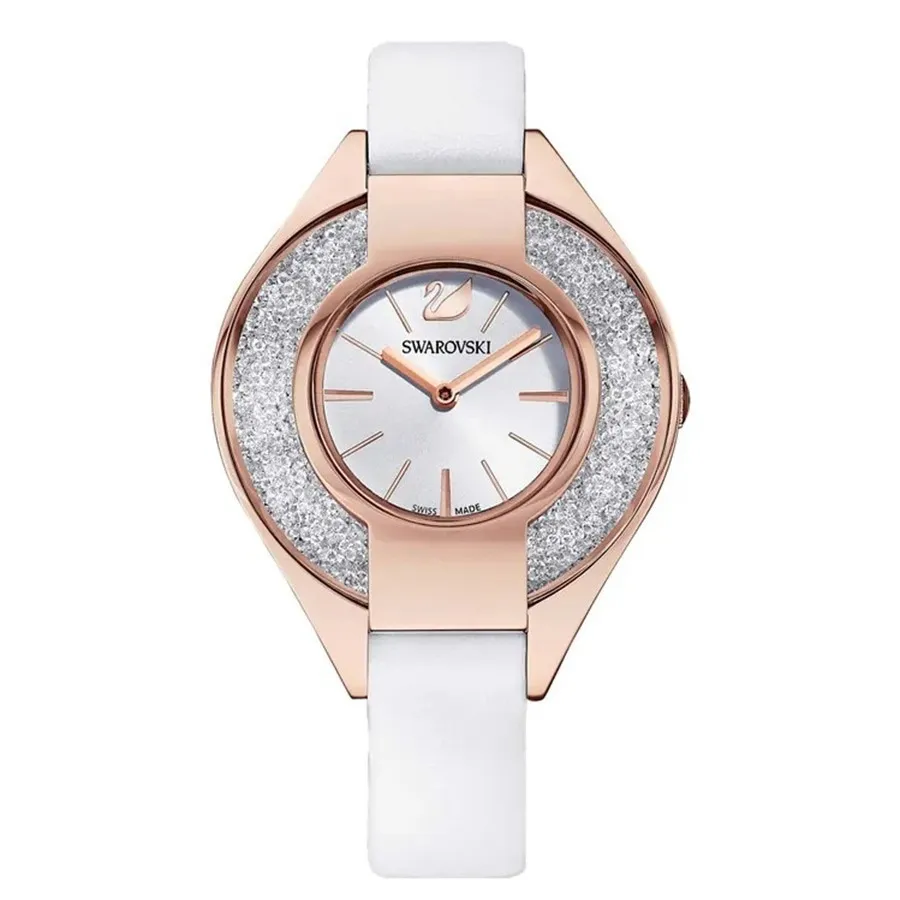 Swarovski Dây da - Đồng Hồ Nữ Swarovski Crystalline Sporty Watch 5547635 Màu Trắng - Vua Hàng Hiệu