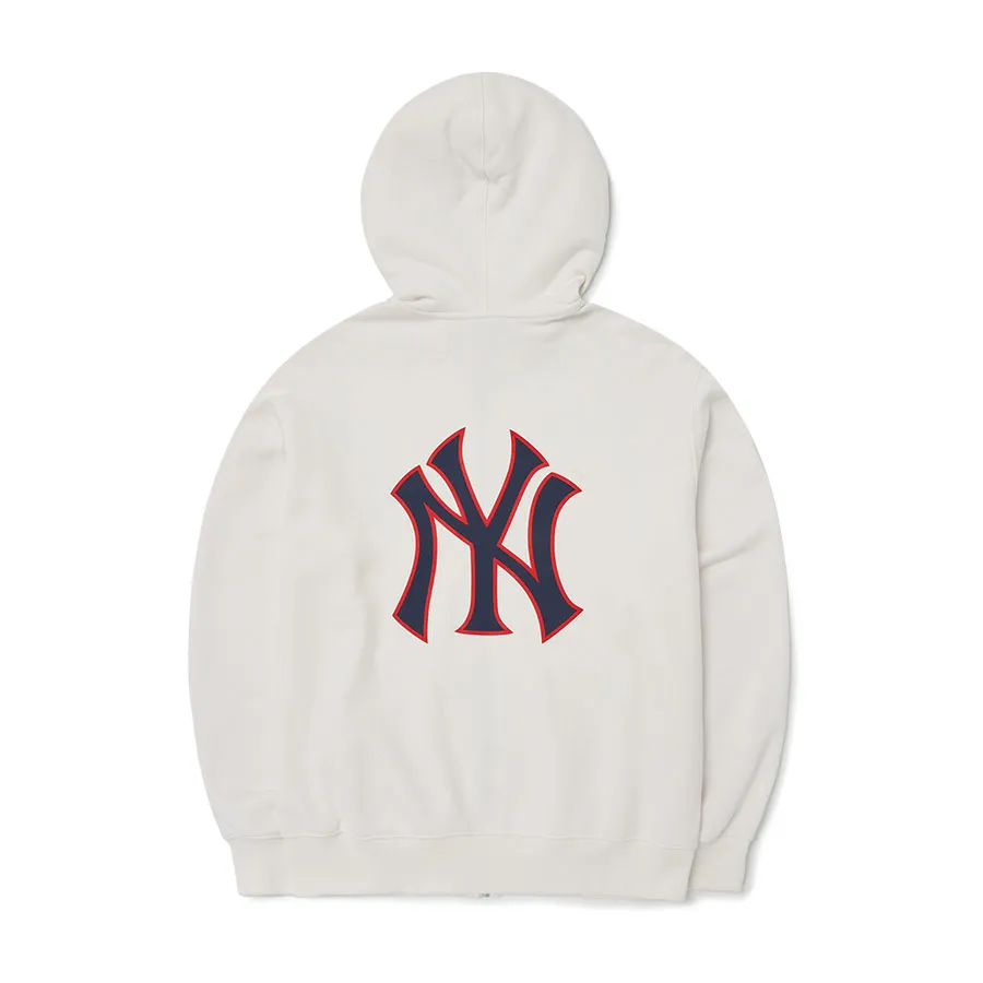 Áo Hoodie Zip MLB Simbol Sleeve Logo New York Yankees Black 31JPU513150L   Sneaker Daily