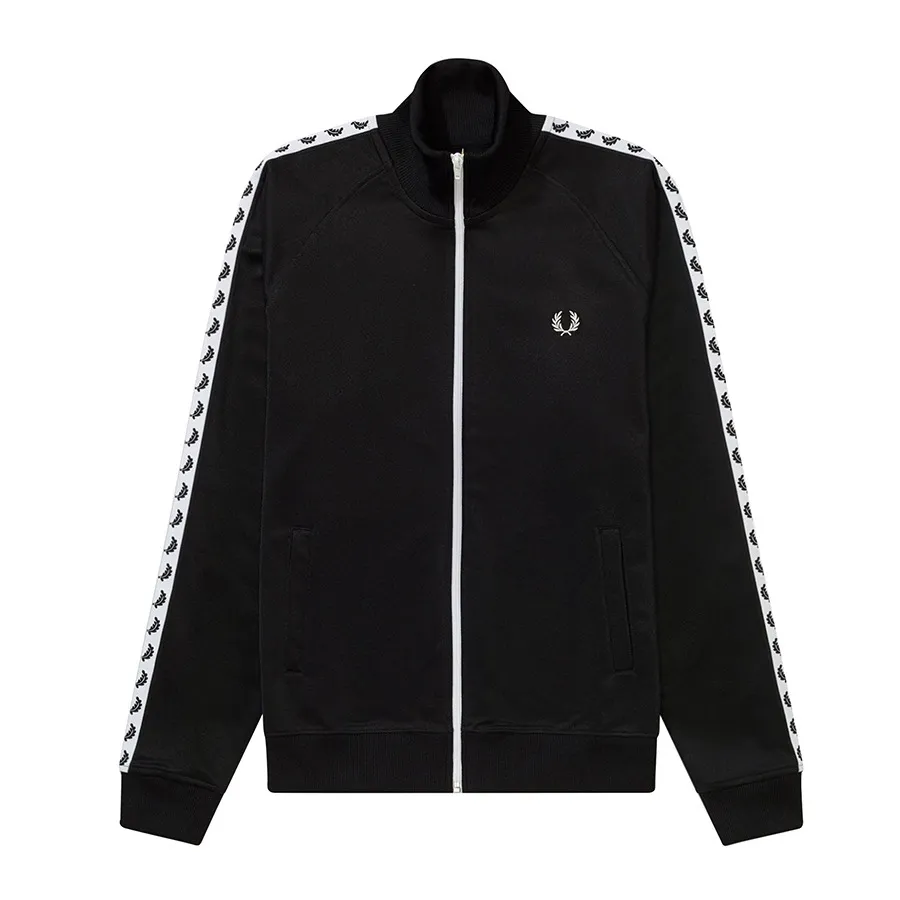 Áo Khoác Fred Perry Taped Track Jacket Black J6231 102 Màu Đen