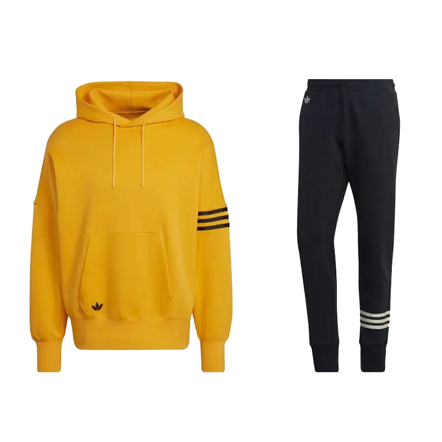 Thời trang Adidas Đen - vàng - Bộ Thể Thao Adidas Hoodie Originals HM1873 & HM186 Màu Đen Vàng - Vua Hàng Hiệu