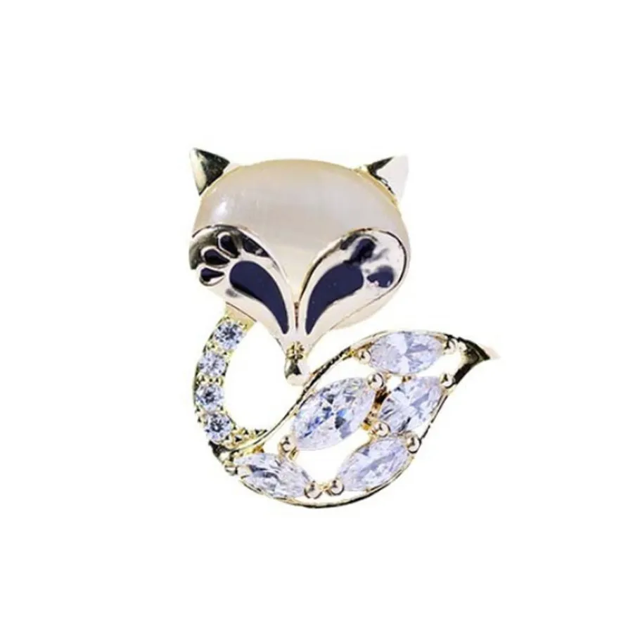 Cài Áo Meri Cao Cấp Litte Fox BR447 Màu Vàng