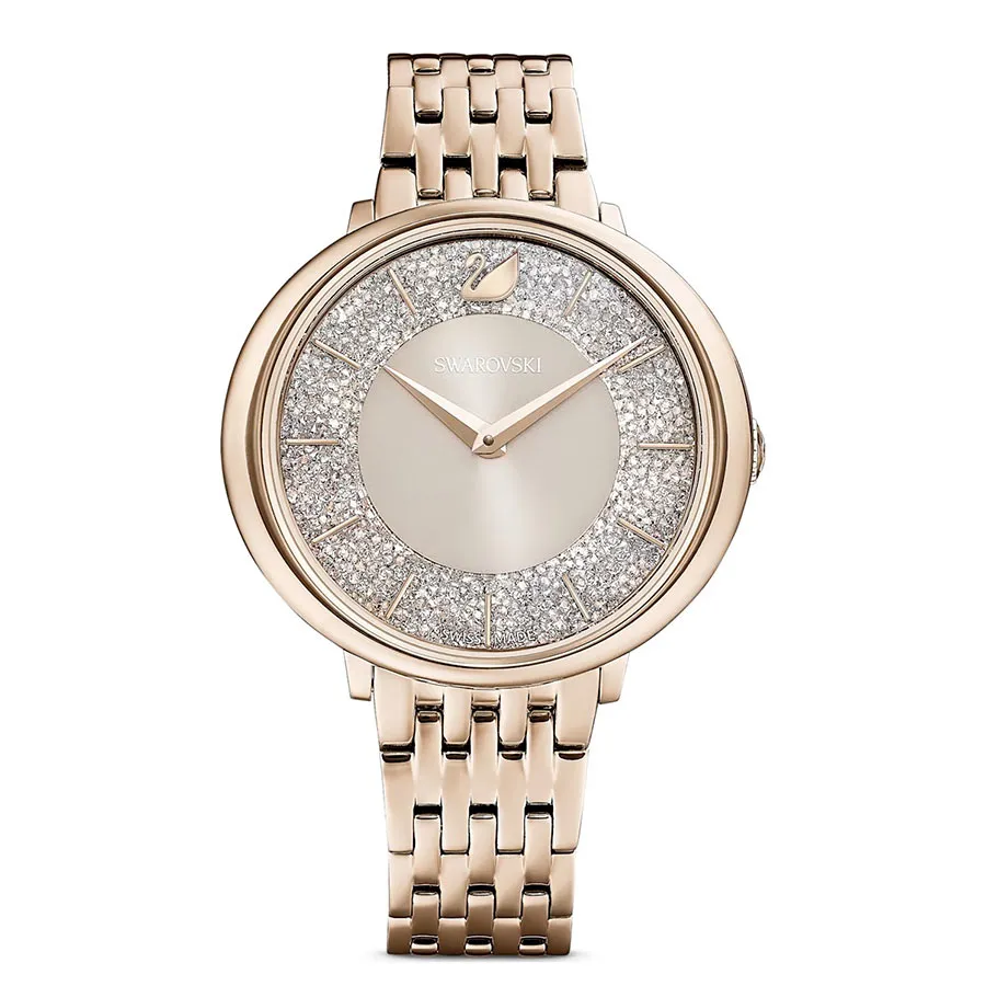 Đồng hồ Pha lê, thép không gỉ - Đồng Hồ Nữ Swarovski Crystalline Chic Watch 5547611 Màu Vàng Champagne - Vua Hàng Hiệu