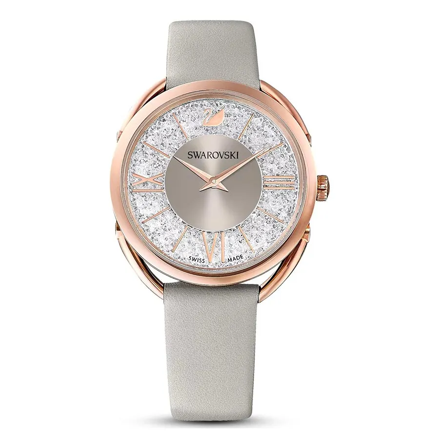 Swarovski Dây da - Đồng Hồ Nữ Swarovski Crystalline Glam Watch 5452455 Màu Xám - Vua Hàng Hiệu