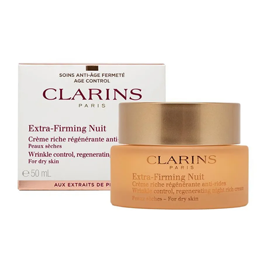 Clarins - Kem Dưỡng Ban Đêm Clarins Extra-Firming Nuit Wrinkle Control Regenerating Night Cream 50ml - Vua Hàng Hiệu