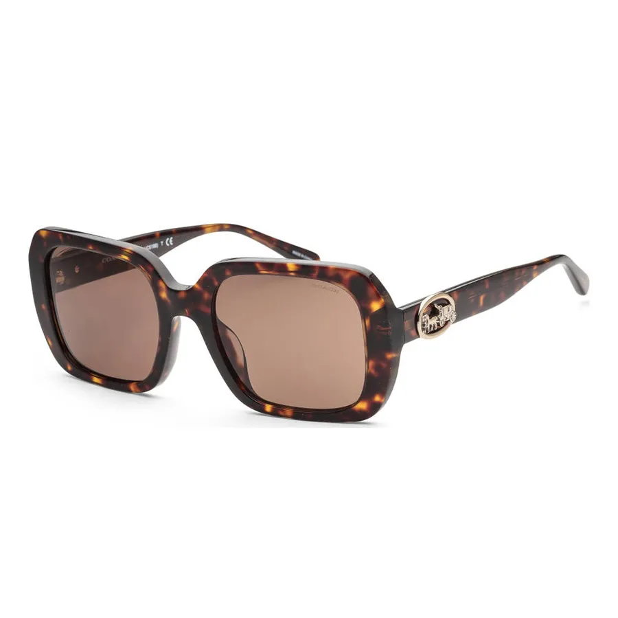 Kính mắt Coach - Kính Mát Nữ Coach Women Dark Tortoise Sunglasses HC8329U-512073 53 Màu Nâu - Vua Hàng Hiệu