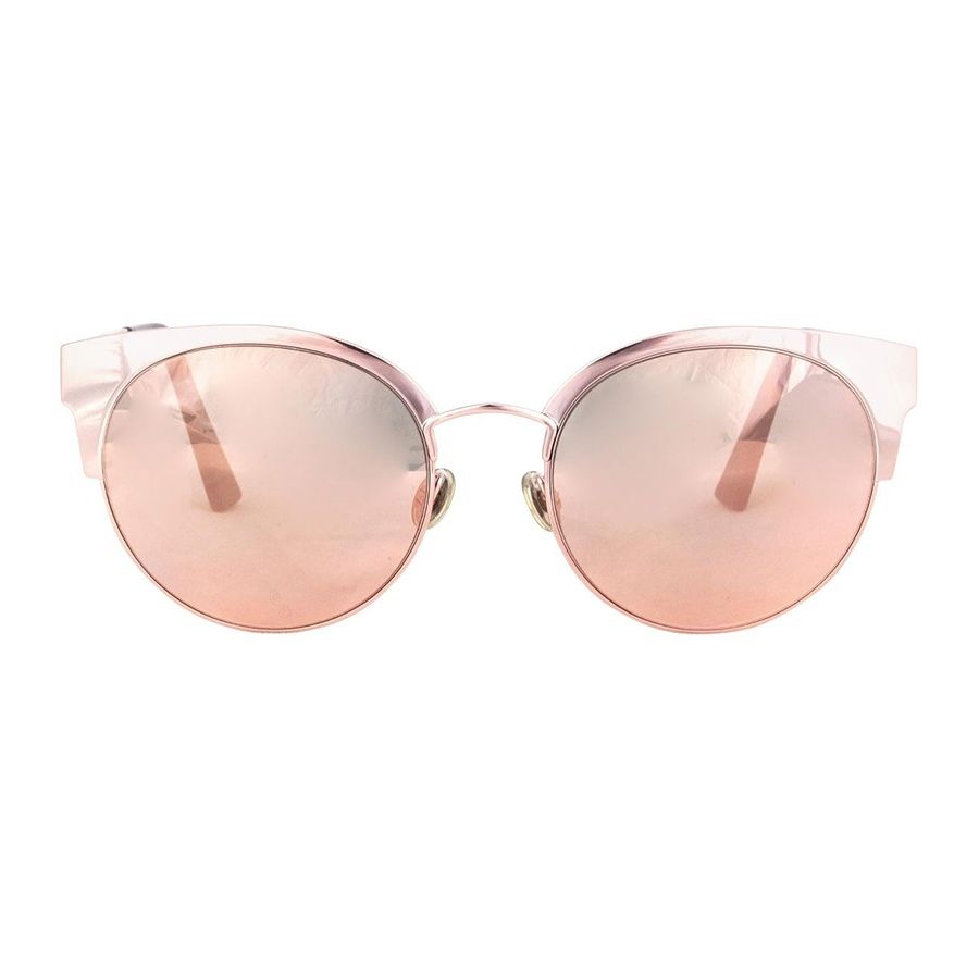 CHRISTIAN DIOR Abstract Mirrored Sunglasses Spotted Havana Pink 171262   FASHIONPHILE