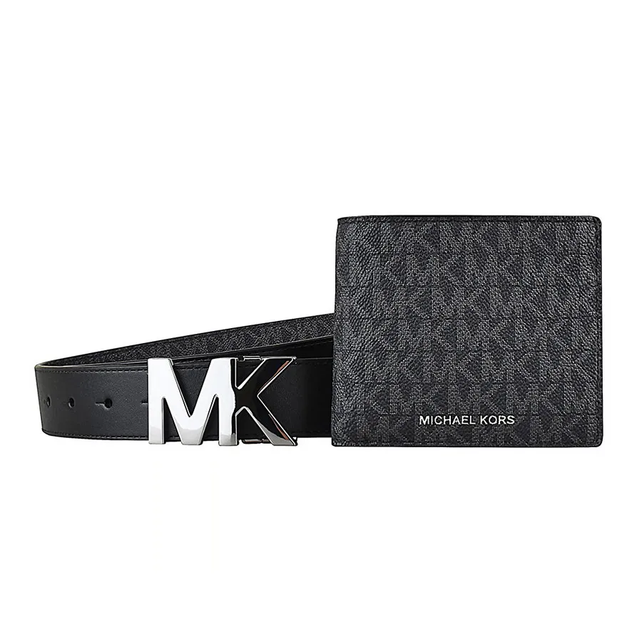 Mua Set Ví + Thắt Lưng Nam Michael Kors MK Wallet And Belt Màu Đen Xám - Michael  Kors - Mua tại Vua Hàng Hiệu h059185