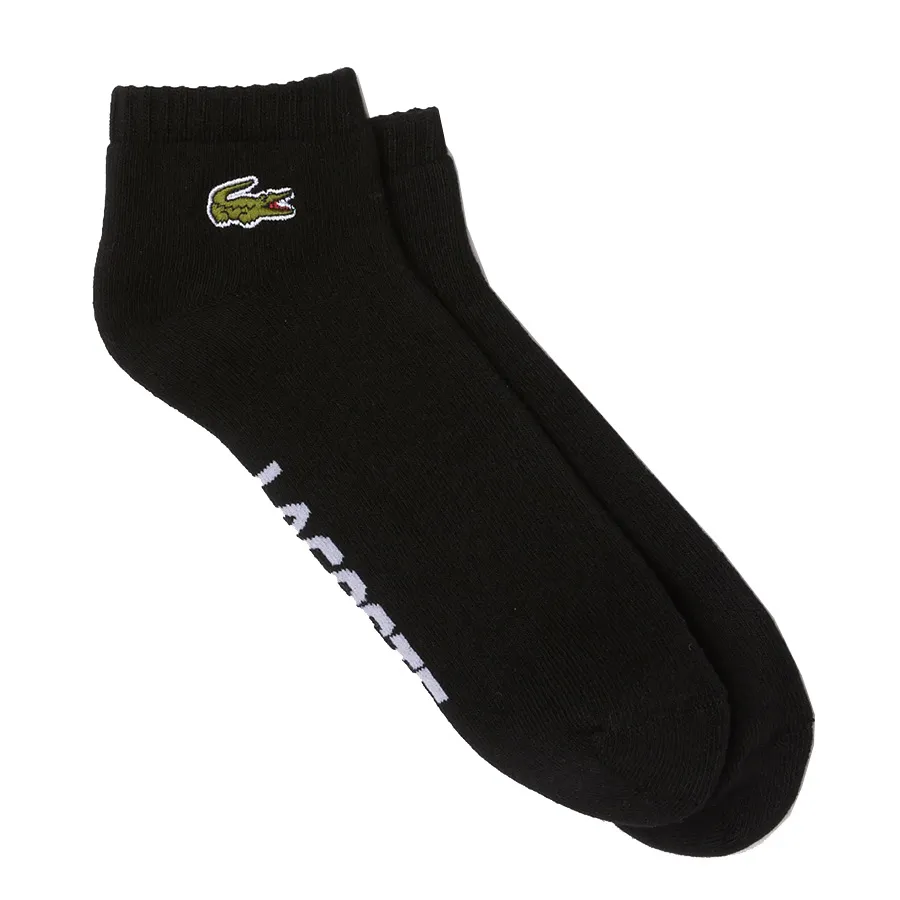 Thời trang Cotton, Polyamide và Elastane - Tất Lacoste Unisex Sport Branded Stretch Cotton Low-Cut Socks RA4184-51 Màu Đen - Vua Hàng Hiệu