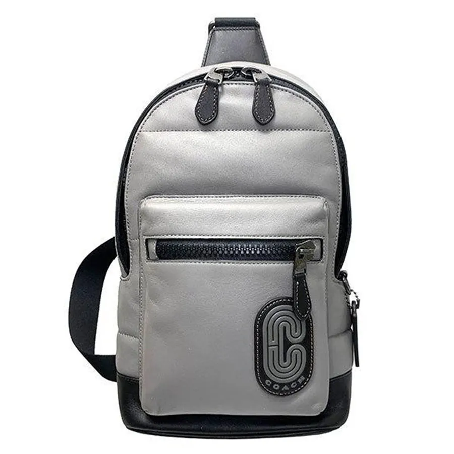 Túi Đeo Chéo Nam Coach West Pack With Quilting Grey/Black C5397 Màu Xám