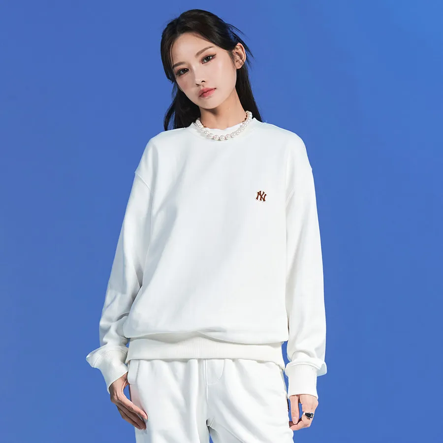 Áo Nỉ Sweater MLB Basic Small Logo Overfit Sweatshirt New