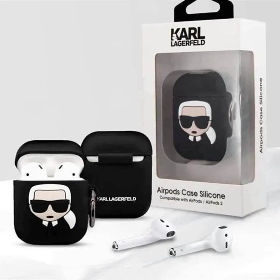 Mua Vỏ Bọc Tai Nghe Airpods Karl Lagerfeld KLACCSILKHBK Cover Czarny/Black  Màu Đen - Karl Lagerfeld - Mua tại Vua Hàng Hiệu h062714