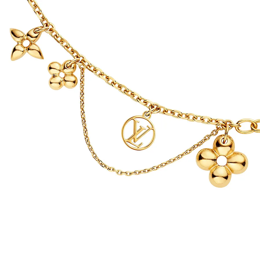 Louis Vuitton Flower Full Station Necklace  GoldTone Metal Station  Necklaces  LOU379238  The RealReal