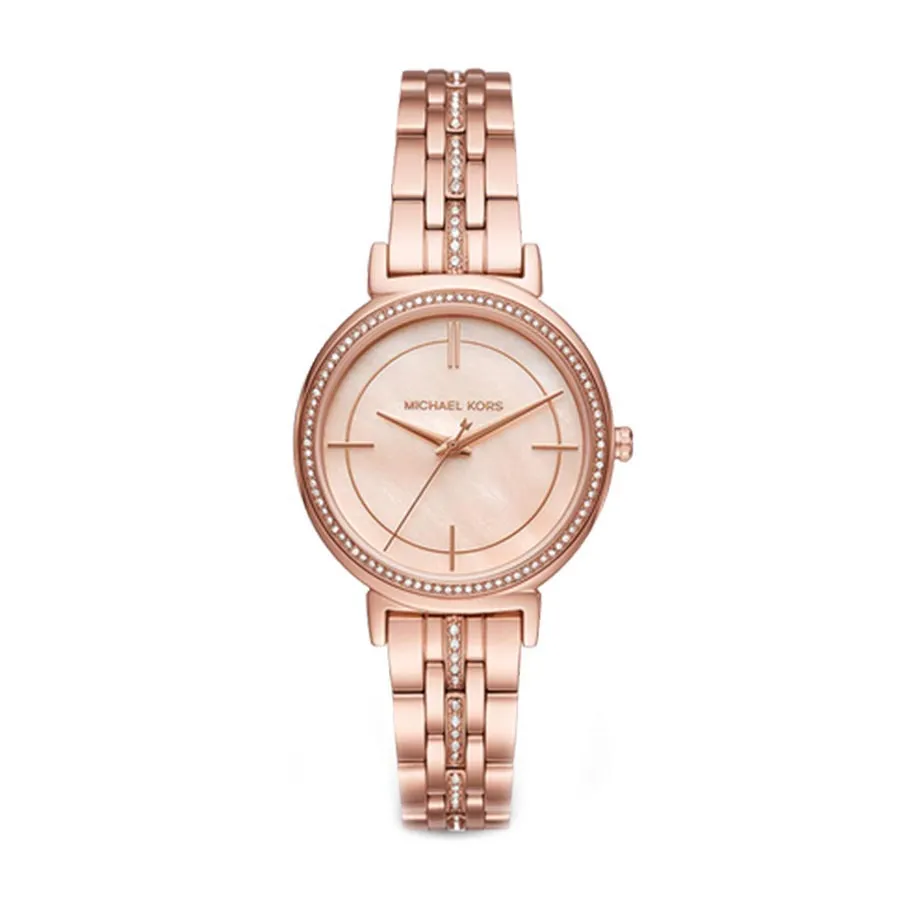 Michael Kors Vàng hồng Máy Quartz (Pin) - Đồng Hồ Nữ Michael Kors MK3643 33mm Màu Vàng Hồng - Vua Hàng Hiệu